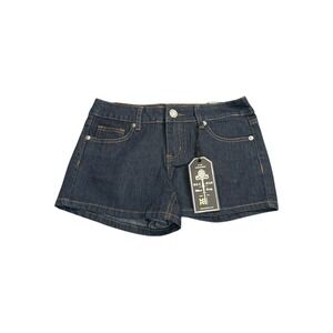Wax Jean Women Dark Wash Denim Shorts Low Rise Mini Jean Shorts NWT Size S